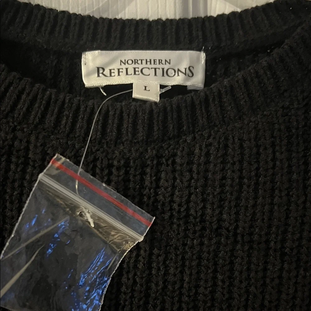 NWT- Northern Reflections Black knit Tank Top - Picture 2 of 4